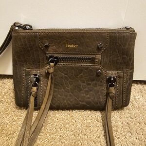 Botkier Gray Leather large wristlet